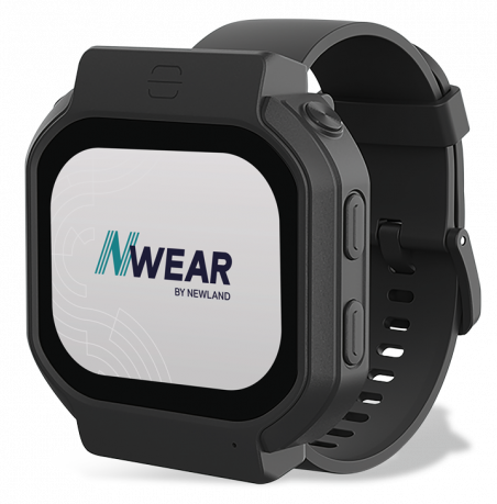 Newland WD5 NWear Android 13 Industrial Smartwatch with integrated 2D Barcode Scanner with 2" touch display